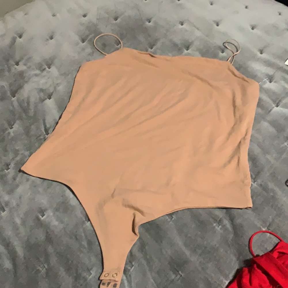Thin Strap Onesie Tan